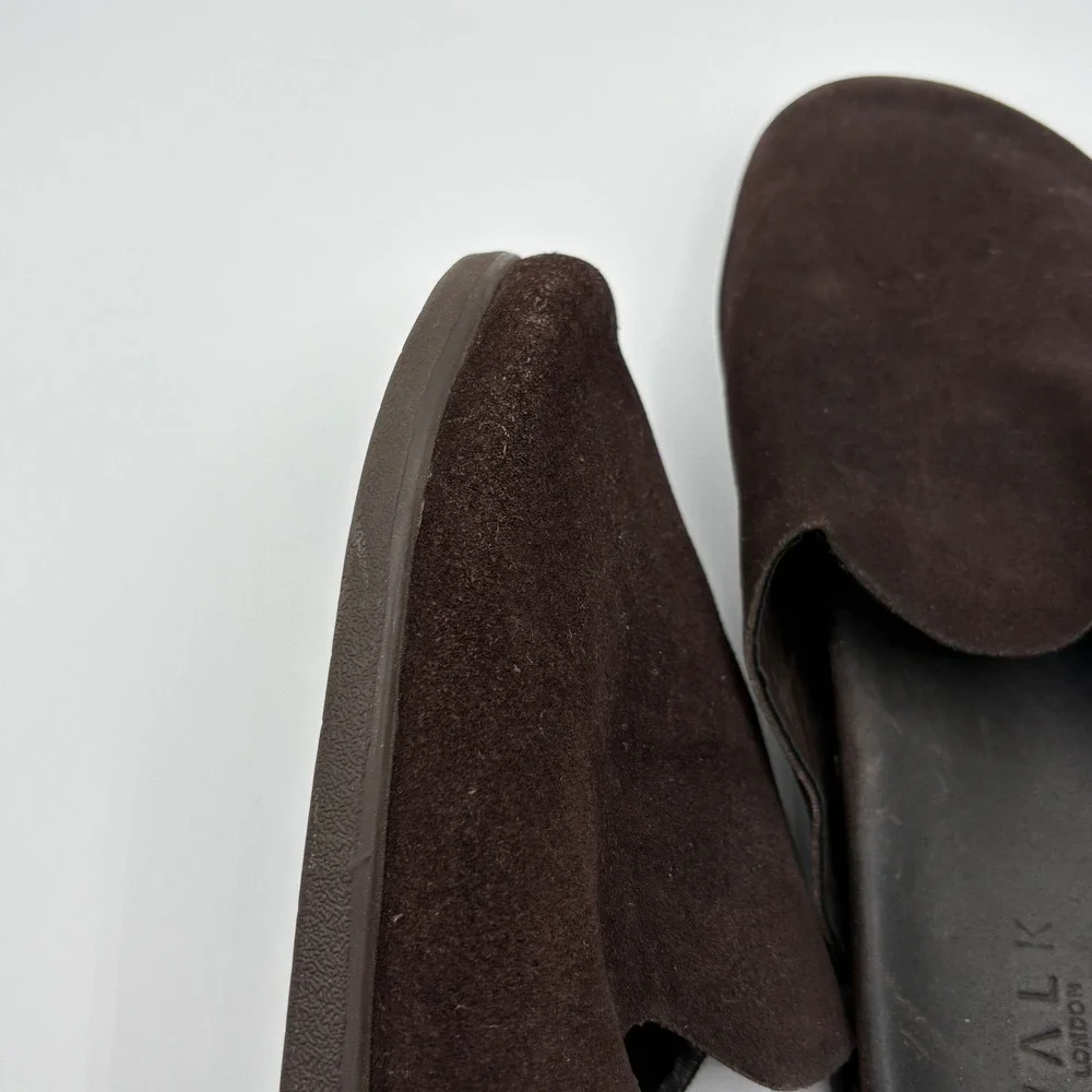 Walk London Clogs Mens Size 12 Brown Suede Mules Slip On Casual Minimalist